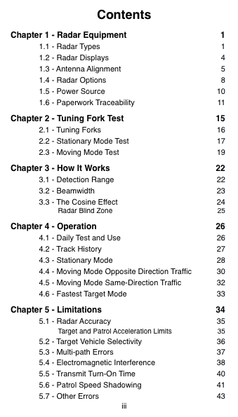 Contents Page iii