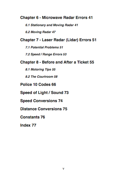 Contents Page v
